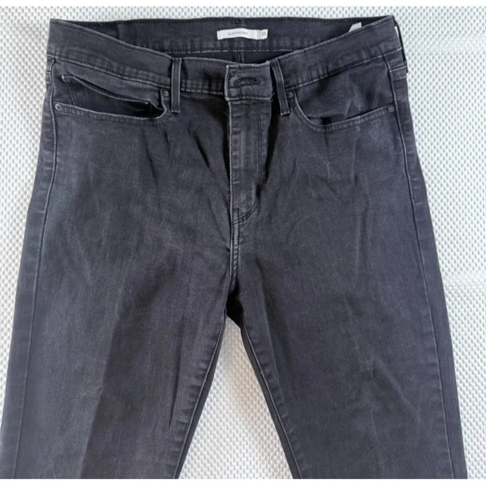 Levi's 518 Slimming Boot Black Jeans Women's W33 L32 Stretch Denim
